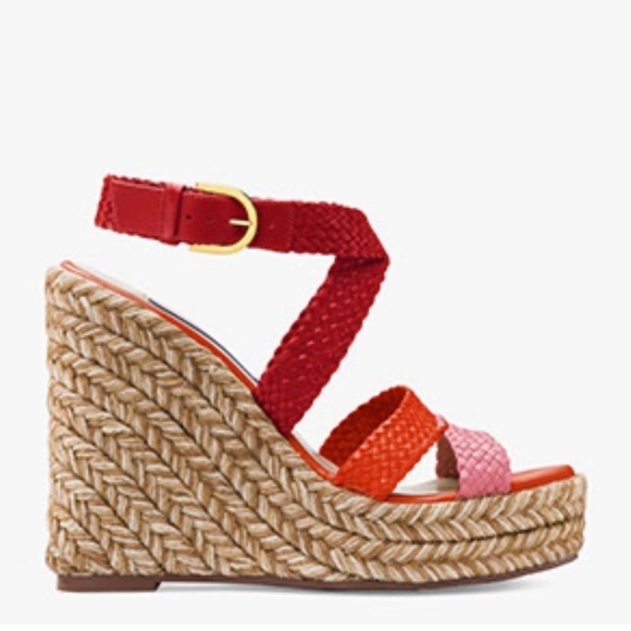 Stuart Weitzman Elsie espadrille wedge Sandals size 7.5 - Picture 1 of 9